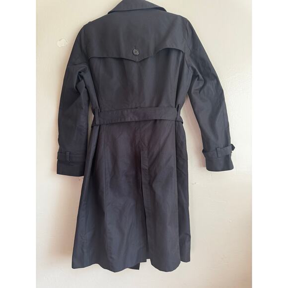 Brooks Brothers Women’s wool / cotton Classic Trench Coat Navy Blue size 4 - Picture 12 of 12